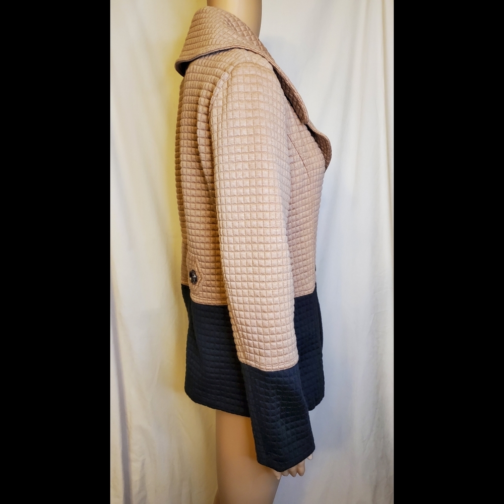 Thml Quilted Color Block Jacket Large - image 3